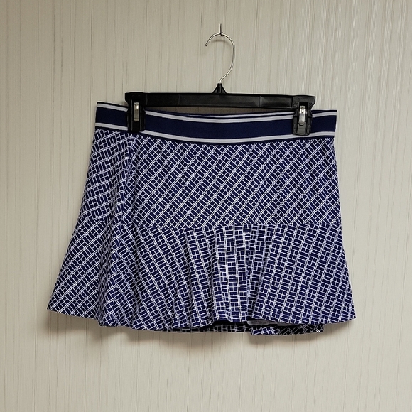 Peter Millar Navy Blue Patterned Women's Tennis Skort Sz Large - Picture 1 of 5